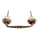 Red Flower Crackle Ceramic Bridge Handle